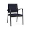 Lesro Newport Guest Chair Metal Frame, Black, OH Navy Upholstery NP1101 - alternate 1